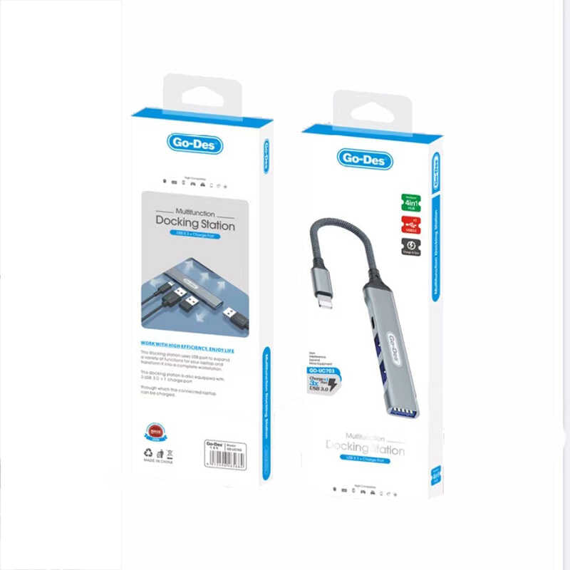 Go-Des GD-UC703 4 in 1 Çoklu USB İstasyonu - 2 Go-Des GD-UC703 4 in 1 Çoklu USB İstasyonu - 2